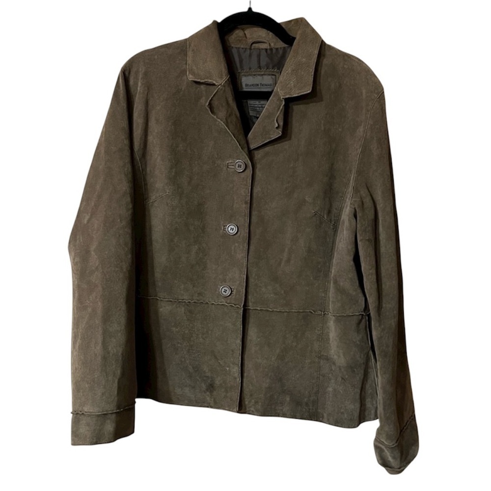 Brandon Thomas Women's Dark Brown Leather Jacket size XL